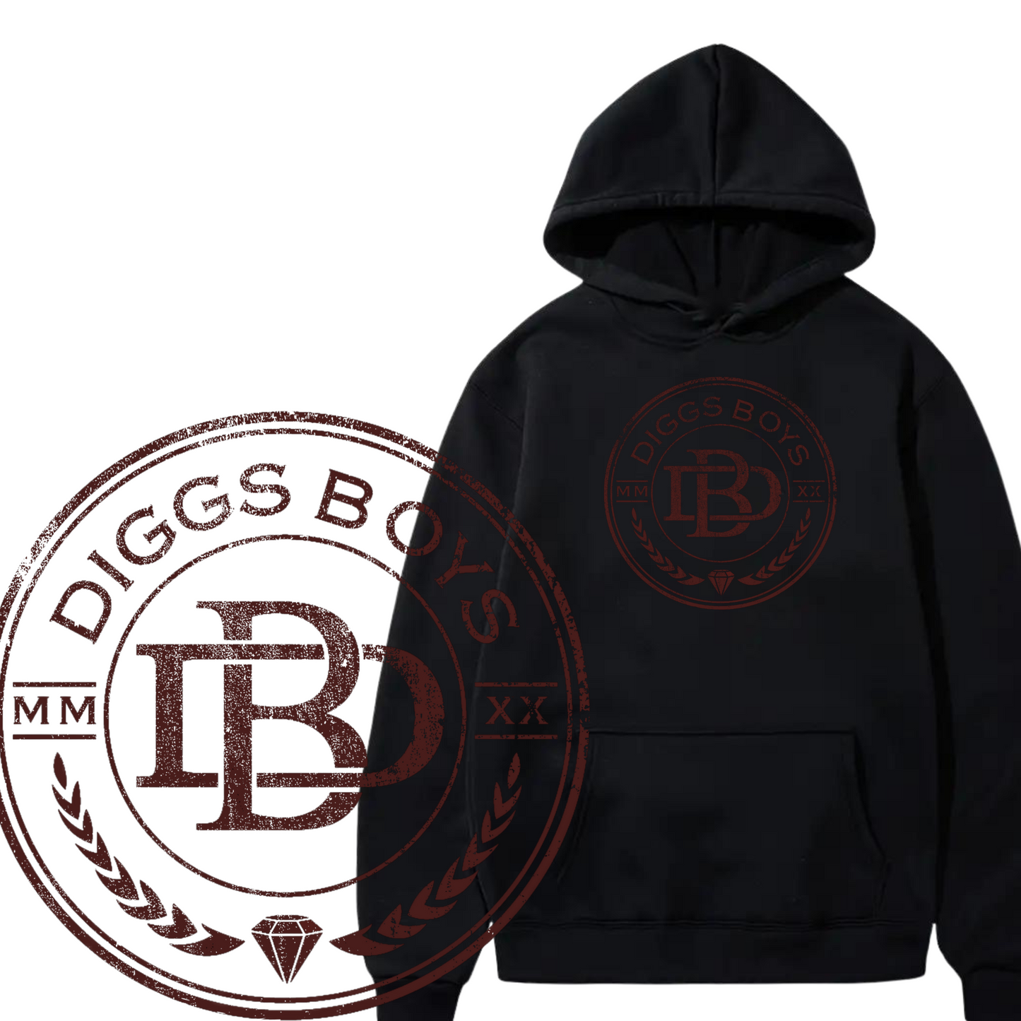 Distressed Circle Hoodie